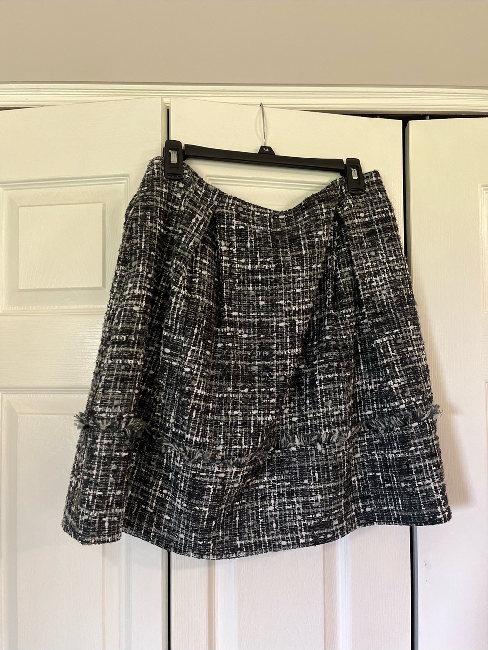 Brooks Brothers Black and White Tweed Skirt